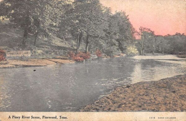 Pinewood Tennessee Piney River Scene Vintage Postcard AA83266