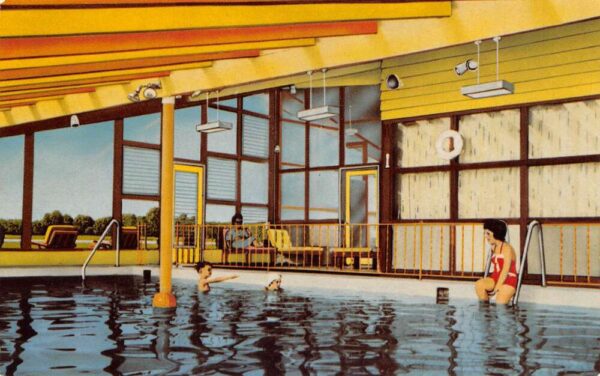 White Plains Maryland Caravan Motel, Multi-View Chrome, Vintage Postcard U17857