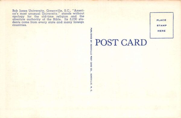 Greenville South Carolina Radio Station W.M.U.U.,Bob Jones University,PC U17869 - Image 2