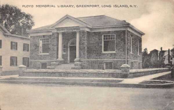 Greenport Long Island New York Floyd Memorial Library Vintage Postcard AA83366