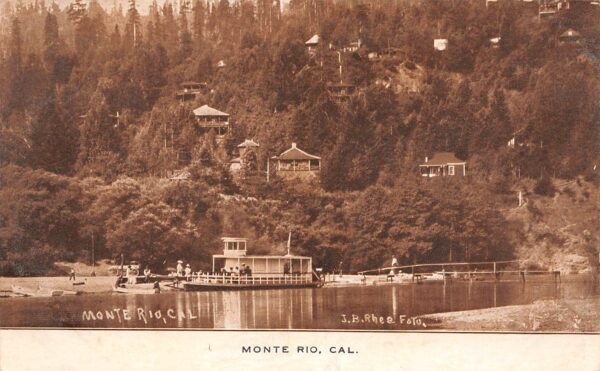 Monte Rio California Waterfront Scene, Vintage Postcard U17880
