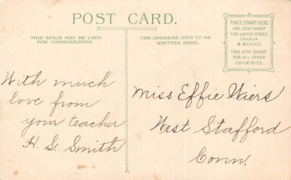 "A Happy Easter To You" Children Dancing With Rabbits, Vintage PC U17902 - Image 2