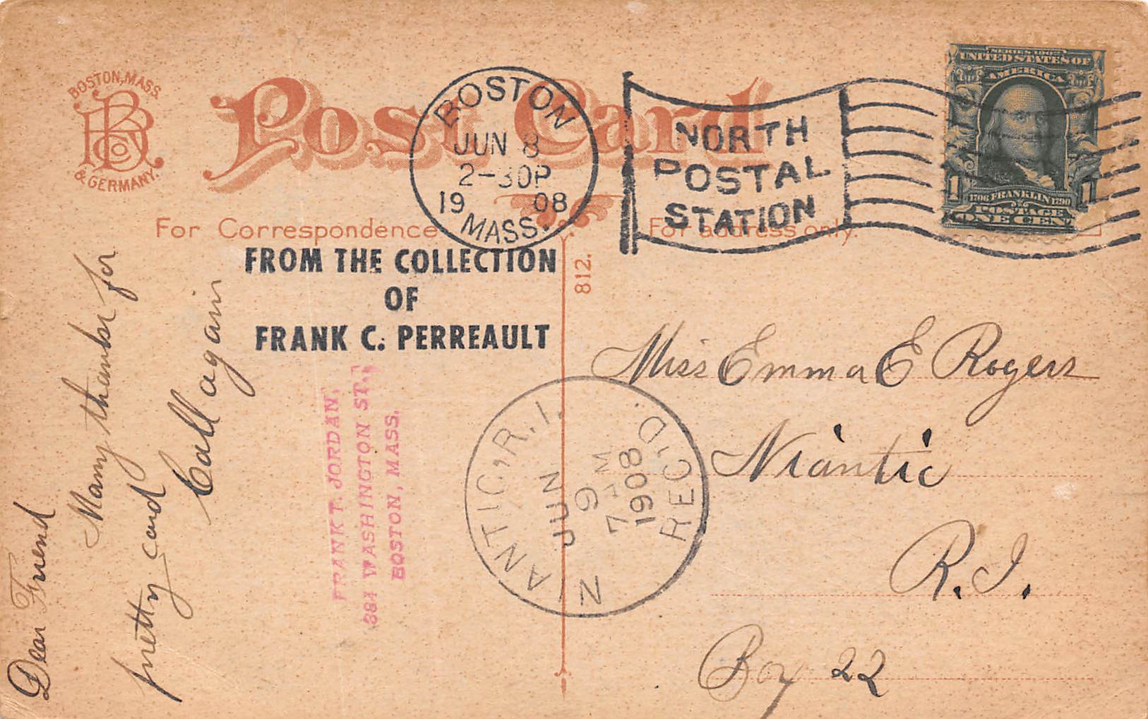 Boston Massachusetts Boston Light Ship, Boston Harbor, Vintage Postcard U17940 - Image 2