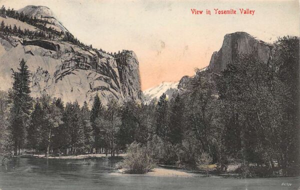 Yosemite Valley California Yosemite Valley View, Color Lithograph, PC U18042