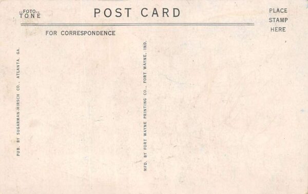 Atlanta Georgia Grant Field, Georgia Tech, White Border, Vintage Postcard U18079 - Image 2