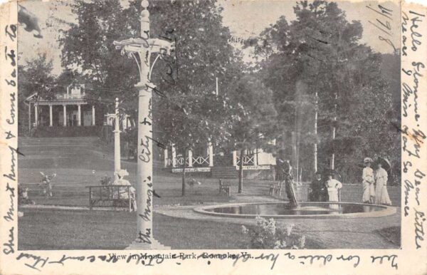 Roanoke Virginia View in Mountain Park, Undivided Back, Vintage Postcard U18089