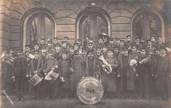 Sunbury Pennsylvania Gaskins Military Band Real Photo Vintage Postcard AA83502