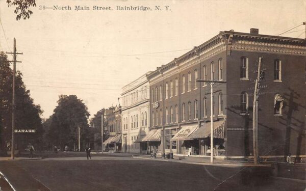Bainbridge New York North Main Street Real Photo Vintage Postcard AA83506