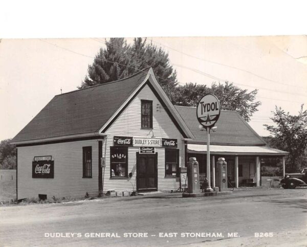 East Stoneham Maine Dudley's General Store Coke Sign Tydol Real Photo PC AA83513