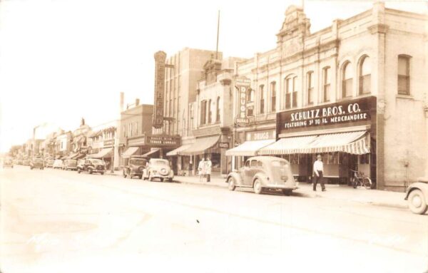 West Bend Wisconsin Main Street Real Photo Vintage Postcard AA83527