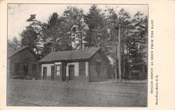 Hollis New Hampshire Hollis Depot Train Station Vintage Postcard AA83536