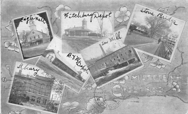Milford New Hampshire Multiview Greetings Vintage Postcard AA83558