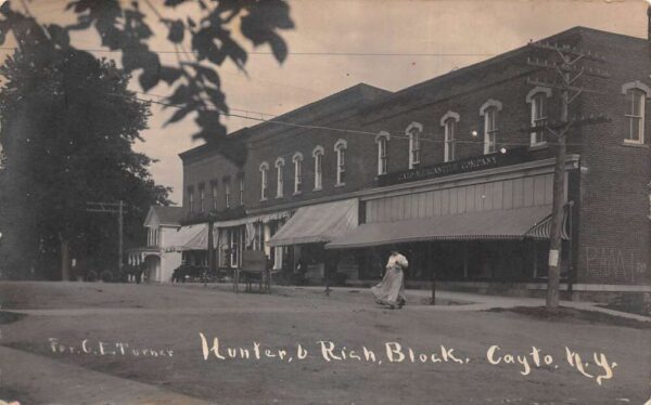 Cayto New York Hunter B Rich Block Real Photo Vintage Postcard AA83562