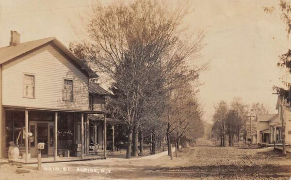 Alpine New York Main Street General Store Real Photo Postcard AA83566