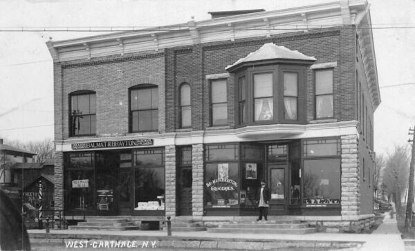 West Carthage New York Hardware Store and Grocery Store Real Photo PC AA83567