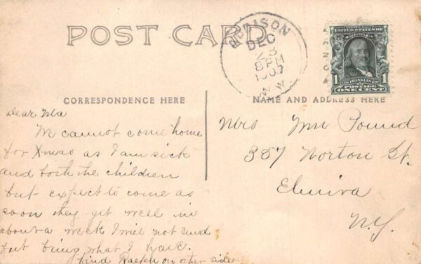 Addison New York Main Street Real Photo Vintage Postcard AA83568 - Image 2