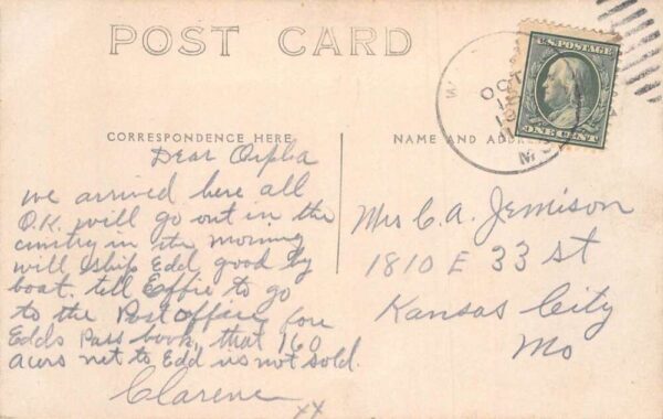 Warsaw Missouri Main Street Real Photo Vintage Postcard AA83569 - Image 2
