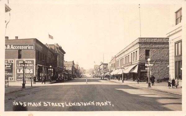 Lewistown Missouri Main Street Real Photo Vintage Postcard AA83573