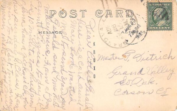 Eldora Iowa Grade School Real Photo Vintage Postcard AA83583 - Image 2