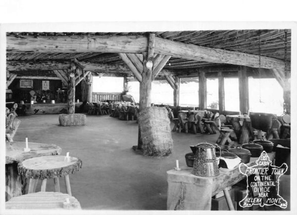Helena Montana Frontier Town Lost Cabin Dining Room Real Photo PC AA83587