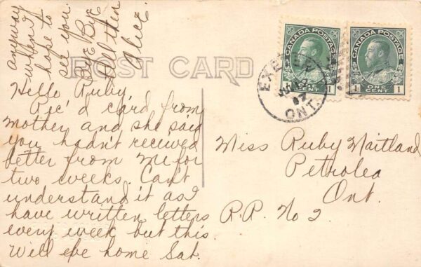 Exeter Montana Trivit Memorial Church Real Photo Vintage Postcard AA83588 - Image 2