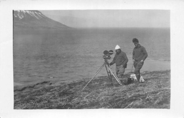 Movie Director Filmmaking by Ocean Real Photo Vintage Postcard AA83591