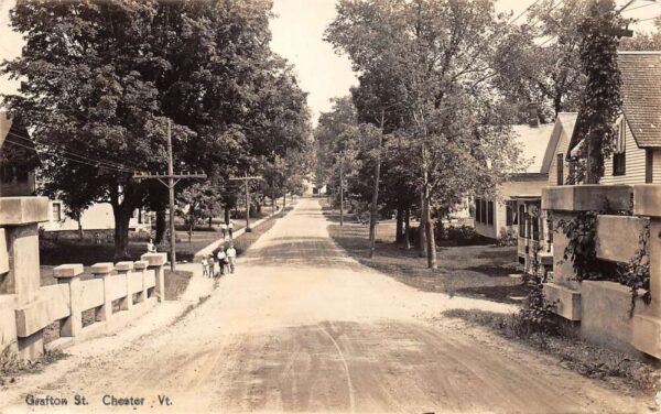 Chester Vermont Grafton Street Real Photo Vintage Postcard AA83610