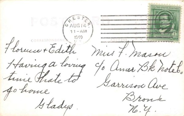 Chester Vermont Grafton Street Real Photo Vintage Postcard AA83610 - Image 2