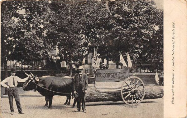 Baltimore Maryland Industrial Jubilee Parade Float, 1906, Vintage PC U18123