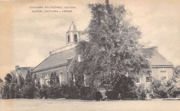 Ruston Louisiana Polytechnic Institute, B/W Lithograph, Vintage Postcard U18151