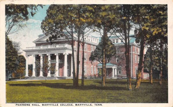 Maryville Tennessee Pearsons Hall, Maryville College, Vintage Postcard U18188