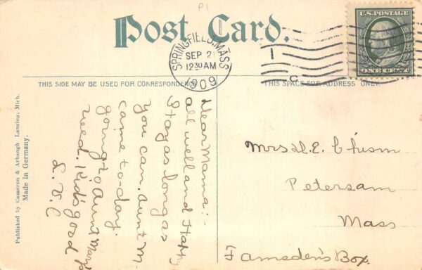 Lansing Michigan Cameron Arbaugh Dept Store Vintage Postcard AA83647 - Image 2