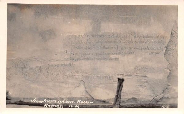 Ramah New Mexico Inscription Rock Real Photo Vintage Postcard AA83664