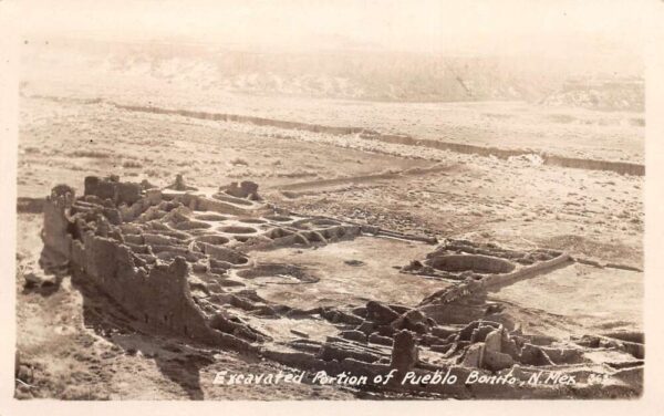 Pueblo Bonito New Mexico Excavated Portion Ruins Real Photo Postcard AA83670