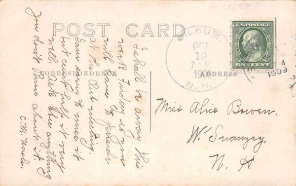 Gilsum New Hampshire Mrs Kilpatricks Cottage Pond Beach Real Photo PC AA83681 - Image 2