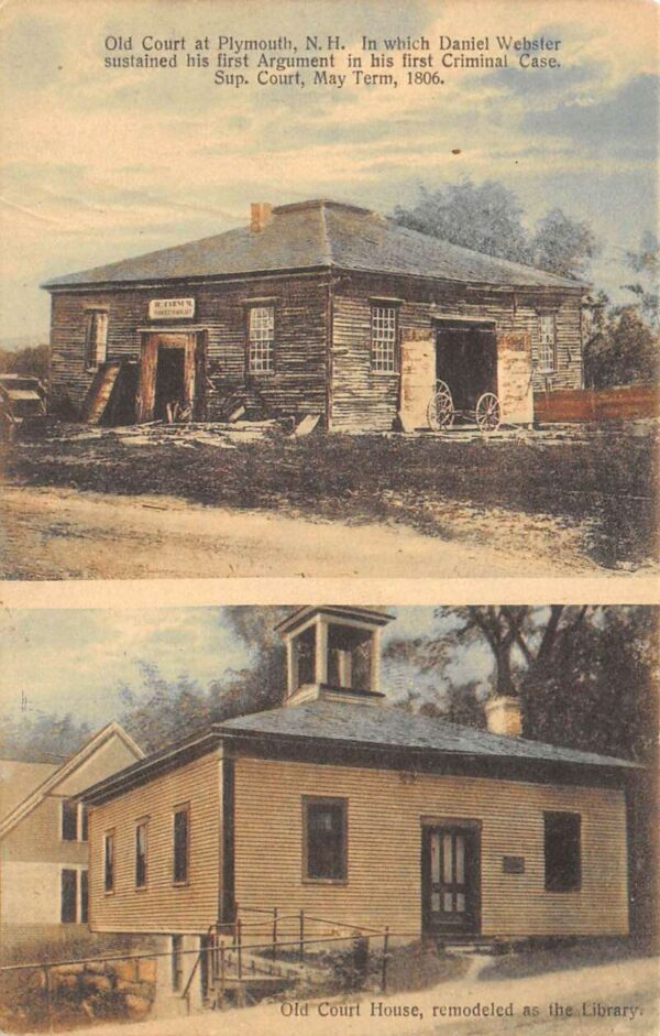 Plymouth New Hampshire Old Court House Vintage Postcard AA83704