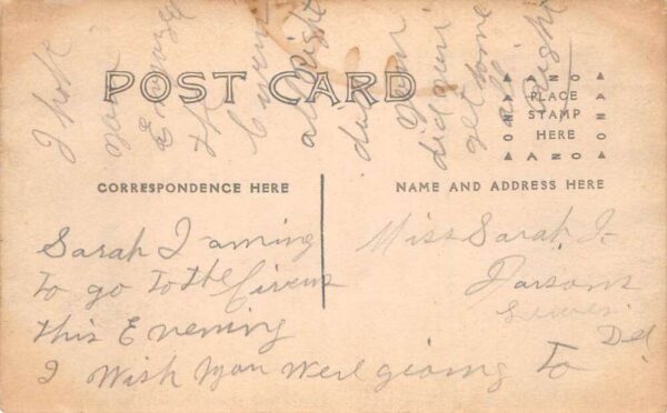 Georgetown Delaware Methodist Episcopal Church Real Photo Postcard AA83708 - Image 2