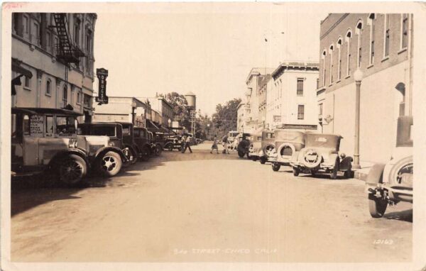 Chico California Street Scene Real Photo Vintage Postcard AA83717