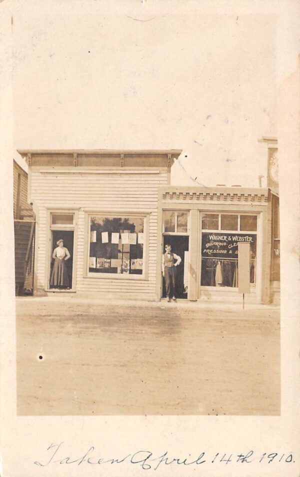 Lyons Wagner Webster Tailor Shop Business Street Real Photo Postcard AA83719