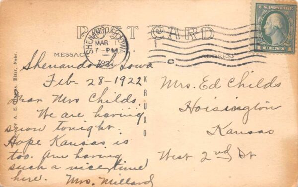 Shenandoah Iowa Hotel Delmonico Real Photo Vintage Postcard AA83729 - Image 2