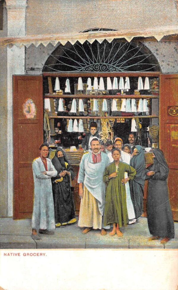 Cairo Egypt Native Grocery Store Vintage Postcard AA83787