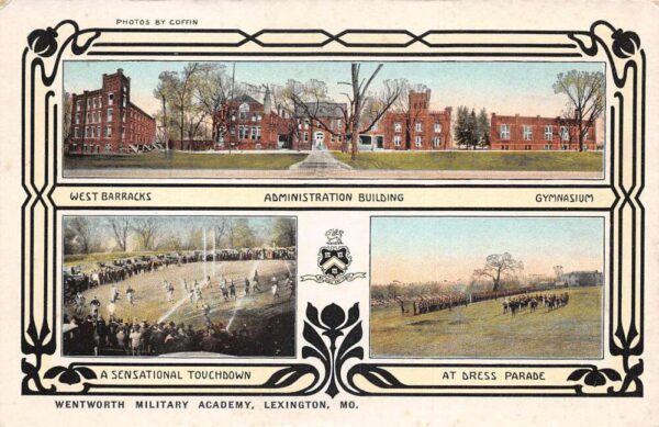 Lexington Missouri Wentworth Military Academy Multiview Vintage Postcard AA84032