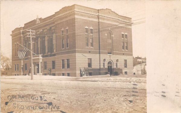 Skowhegan Maine Opera House Real Photo Vintage Postcard AA84057