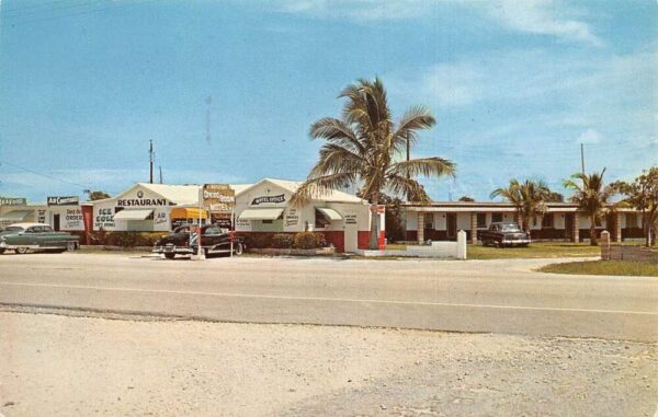 Key Largo Florida Breezway Restaurant and Motel Vintage Postcard AA84062