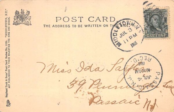 Middletown New York Erie Railroad Depot Train Station Tuck Postcard AA84075 - Image 2