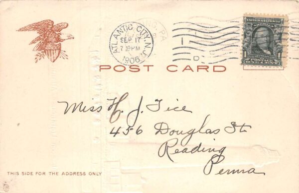 Atlantic City New Jersey Absecon Lighthouse Vintage Postcard AA84098 - Image 2
