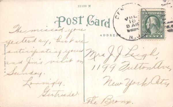 Denville New Jersey St Francis Health Resort Chapel Vintage Postcard AA84106 - Image 2