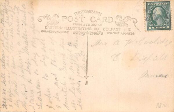 Andover Maine Elliott and Barlett Spool Mill Real Photo Vintage Postcard AA84249 - Image 2