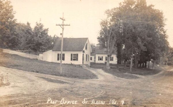 St Albans Maine Post Office Real Photo Vintage Postcard AA84260