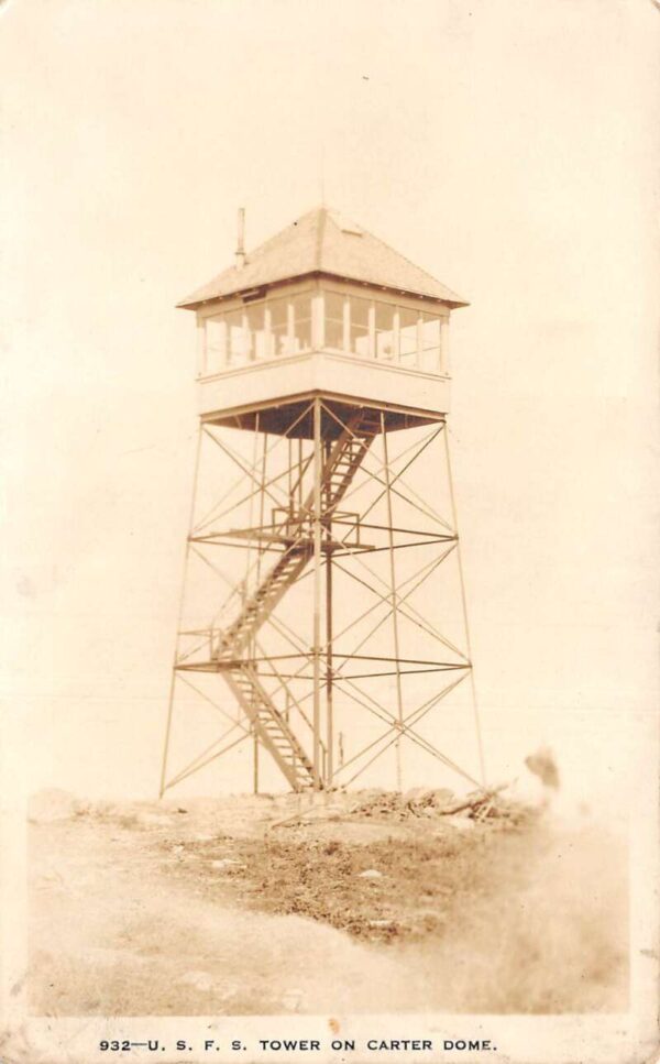 Carter Dome New Hampshire USFS Tower Real Photo Vintage Postcard AA84273